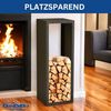 DanDiBo Kaminholzregal Innen Metall Schwarz 96600 Brennholzregal Holzaufbewahrung Kaminholzständer Feuerholzregal Bild 3
