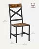 Vasagle Esszimmerstühle, 2er Set, Küchenstühle mit Metallgestell, ergonomisch, Industrie-Design, für Esszimmer und Küche, vintagebraun-schwarz LDC094B01 von Songmics Bild 3