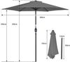 Angel Living Sonnenschirm Ø 300 cm, UV-Schutz 50+, Rund, aus Polyester, für den Balkon, den Strand, den Garten oder die Terrasse, 4.7kg Bild 3