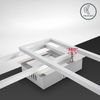 LED Deckenleuchte schwenkbar warmweiß Büro-Deckenlampe chrom-alu 40W Wohnzimmer Bild 3