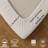 EXKLUSIV HEIMTEXTIL Jersey Spannbettlaken Premium 200 x 200 cm Weiss 100% Baumwolle Öko - Tex Zertifiziert Bed-Sheet Bettlaken Spannbetttuch Topper Leinentuch Bild 4