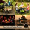 BigDean Campingtisch faltbar 4 Getränkehalter 2fache Ablage Camping Tisch Campingtisch (Packung, 1-St, Camping, Falttisch), Kompakt, Clever, 40kg Belastbarkeit Bild 5