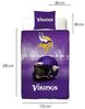 BERONAGE Wendebettwäsche NFL American Football Bettwäsche Minnesota Vikings Linon / Renforcé, 100% Baumwolle, 2 teilig, 135x200 + 80x80 cm Bild 2