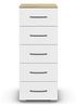 rauch Aditio Box, Kommode, 5 Schubladen, mit Softclose-Funktion, Farbe Weiß/Eiche Artisan, BxHxT 40x100x42cm Bild 5