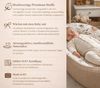 Babynestchen Neugeborene – Nestchen Baby aus Waffel Baumwolle & Baumwollstoff – Babynest für Babybett & Kinderbett – Baby Kokon Tragbar – OEKO-TEX – Zubehör für Babybett - Schlafende Tiere und Braun Bild 3