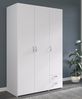 Kleiderschrank >Parisot Daily 2< 3 Türen, 2 Schübe, in Weiss - 120x185x51cm (BxHxT) Bild 2
