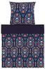 Bettwäsche-Set Orientalisches Muster MADRONA 135x200 cm Baumwoll-Satin Dunkelblau Bild 5