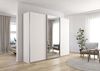 Rauch Möbel Kulmbach, Kleiderschrank mit Schwebetüren für Schlafzimmer, Kinderzimmer, Jugendzimmer, Garderobe, Flur, 3-türig, mit Spiegel, Zubehör Classic, Farbe Weiß, Breite 271 cm Bild 2