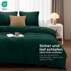 Utopia Bedding Bettwäsche 220x240 Set - Mikrofaser Bettbezug 240x220 cm + 2 Kissenbezüge 65x65 cm - Smaragd Bild 2
