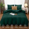 Utopia Bedding Bettwäsche 220x240 Set - Mikrofaser Bettbezug 240x220 cm + 2 Kissenbezüge 65x65 cm - Smaragd Bild 5