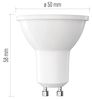 EMOS LED Lampe Spot 3er Pack, MR16 mit GU10 Sockel, 3 Stück 7W Ersatz für 60W Halogenlampe, Helligkeit 806 lm, Warmweiß 3000 K, 30000 h Lebensdauer, CRI min. 80, 100° Abstrahlwinkel, weiße Farbe Bild 3