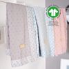 roba Babydecke 'Lil Planet' - 80 x 80 cm - Terry Dots - GOTS zertifiziert - Rosa Bild 4