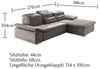 Couch WAYNE Ecksofa Sofa Schlafcouch Bettsofa Sofabett grau L-Form rechts Bild 3