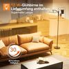 YICAIZI Stehlampe Wohnzimmer Dimmbar, Modern Standleuchte mit 3 Farbtemperaturen, Beigen Leinen-Lampenschirm, 12W Glühbirne inklusive, Fernbedienung und Fußschalter (Beige) Bild 4