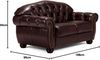 Chesterfield Sofa 2-Sitzer Echtleder antik braun massivum Hereford 168x94x96 cm Ledercouch englisches Design Herrenzimmer Wohnzimmer Bild 2