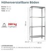 SCHULTE Regalwelt Steckregal mit 4 PowerMAX Fachböden, 65 kg Tragkraft, 180 x 60 x 40 cm (HxBxT), verzinkt (Lagerregal, Werkstattregal, Kellerregal, Garagenregal, Metallregal Bild 2