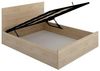 Dmora - Doppelbett Piglione, Sommier Bettrahmen inklusive Netz, Bettrahmen Behälter für Matratze von 150cm 190cm, 197x158h95 cm, Eiche Bild 5