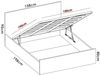 Dmora - Doppelbett Piglione, Sommier Bettrahmen inklusive Netz, Bettrahmen Behälter für Matratze von 150cm 190cm, 197x158h95 cm, Eiche Bild 4