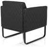 hjh OFFICE Loungesessel 1-Sitzer Aruba Black Kunstleder Polstersessel modern mit Stahlgestell, 78 x 67 x 71 cm, Schwarz Bild 4