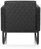 hjh OFFICE Loungesessel 1-Sitzer Aruba Black Kunstleder Polstersessel modern mit Stahlgestell, 78 x 67 x 71 cm, Schwarz Bild 5