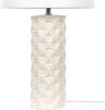 'Balonne' Tischlampe Beige Keramik 49 cm Stoffschirm Weiß Trommelform Elegant Modern Nachttischlampe für Schlafzimmer Wohnzimmer Bild 5