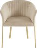 Vente-unique - ZAOVA Stuhl SamtStoff Beige - B 57 cm x H 76 cm x L 61 cm Bild 4