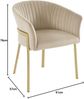 Vente-unique - ZAOVA Stuhl SamtStoff Beige - B 57 cm x H 76 cm x L 61 cm Bild 3