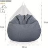 Aiire Gaming Sitzsack XXL mit Füllung - Riesen Bean Bag Chair für Deko, Jungen und Kinder - Bodenkissen Grob, Chill Sessel für Kuschelecke – Relaxo Sitzsäcke Erwachsene Violett Bild 3