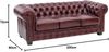 Chesterfield Echtleder Sofa 3-Sitzer antik-rot 200x72x90 cm massivum Serie Chesterfield Ledercouch englisches Design Clubsofa Büro Wohnzimmer Bild 3