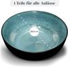 Steingut Servierschüssel Ibiza TESTSIEGER, Traumhafte Mediterrane Salatschüssel, Servierschale - Bowl Schüssel Groß, Salatschale - Pure Living in Petrol Bild 3