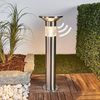 Lindby Außen-Stehlampe Jalisa, LED, Edelstahl Alu warmweiß IP44mit Bewegungsmelder, 1 x 2,7 W LED, warmweiß Bild 2