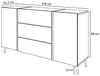 Lookway Kommode ONYX goldene Beine Hochglanz Push-Open / Goldgriffe 158 cm Bild 3