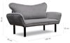 Dmora Schlafsofa 2-Sitzer Aquilonis 140x65 cm Grau Stauraum Bild 2