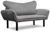 Dmora Schlafsofa 2-Sitzer Aquilonis 140x65 cm Grau Stauraum Bild 3
