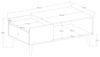 Couchtisch Hallevil mit Schublade 106x59x44 cm Hellgrau [en. casa] Bild 2