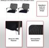 12er-Set Besucherstuhl Tulsa, Konferenzstuhl stapelbar, Stoff/Textil ~ Sitz schwarz, Rückenfläche schwarz Bild 3