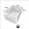 keeeper Stabile Klappbox Ida, Stabiler Kunststoff (PP), 48 x 35 x 23 cm, 32 l, Nordic Grey Bild 2