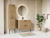 Vente-unique - SARONE Bathroom storage unit Holz, Platte Beige - B 30 cm x H 140 cm x L 35 cm Bild 2