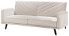 Schlafsofa SENJA Helles Beige Kunstleinen Bild 4