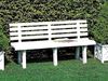 PROGARDEN 3-Sitzer-Bank Orchidea 150 cm weiß Bild 2