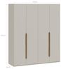 Drehtürenschrank >EDWAL< in sandfarbig / Mauvelle Eiche Dekor - 177,5x210,5x54,2cm (BxHxT) Bild 3