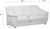 Cavadore 3-Sitzer Sofa Savana / 3er Sofa, mit Federkern im klassischen Design, 198 x 90 x 90, Mikrofaser in Lederoptik, hellgrau Bild 3