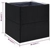 vidaXL Pflanzkübel Schwarz 80x80x80 cm Poly Rattan 319173 Bild 3
