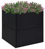 vidaXL Pflanzkübel Schwarz 80x80x80 cm Poly Rattan 319173 Bild 2