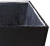 vidaXL Pflanzkübel Schwarz 80x80x80 cm Poly Rattan 319173 Bild 4