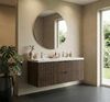 Badplaats Badmöbel Set mit Waschbecken und Unterschrank Thermis 120x48 cm Walnuss Braun - Waschbeckenunterschrank mit Soft-Close und Doppelwaschbecken, Vorgemontiert Bild 2