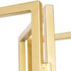 DRW Bodenregal aus Metall mit 3 Holzböden in Gold und Natur, 101 x 36 x 183 cm Bild 2