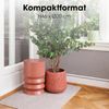 MICA Decorations Mart Beistelltisch rund – Beistelltisch – Couchtisch – Wohnzimmer Tisch – Auch als Pflanzenregal oder Plant Stands – Metall – 46x30 cm – Orange Bild 4