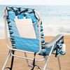AKTIVE Strandstuhl, klappbar, 64 x 63 x 43/105 cm, Aluminium und Polyester, 5 Positionen, mit Rucksackgriffen, Armlehnen und Seitentaschen, Kippschutz, robust und leicht, Modell Aruba (62416) Bild 5