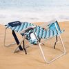 AKTIVE Strandstuhl, klappbar, 64 x 63 x 43/105 cm, Aluminium und Polyester, 5 Positionen, mit Rucksackgriffen, Armlehnen und Seitentaschen, Kippschutz, robust und leicht, Modell Aruba (62416) Bild 4